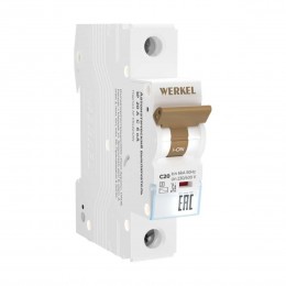 Автоматический выключатель Werkel 1P 20А C 6кА W901P206 4690389192586