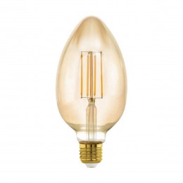 Лампа светодиодная филаментная диммируемая Eglo E27 4W 2200K янтарь 110113