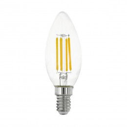 Лампа светодиодная Eglo E14 6W 2700К прозрачная 12541