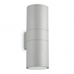 Уличный настенный светильник Ideal Lux Gun AP2 Big Grigio 163604
